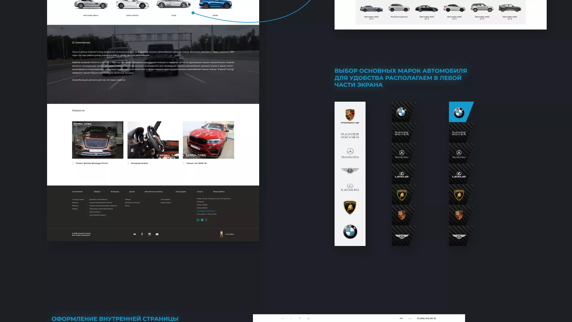 Создание сайта тюнинг-ателье «Imperial Tuning» в Любиме