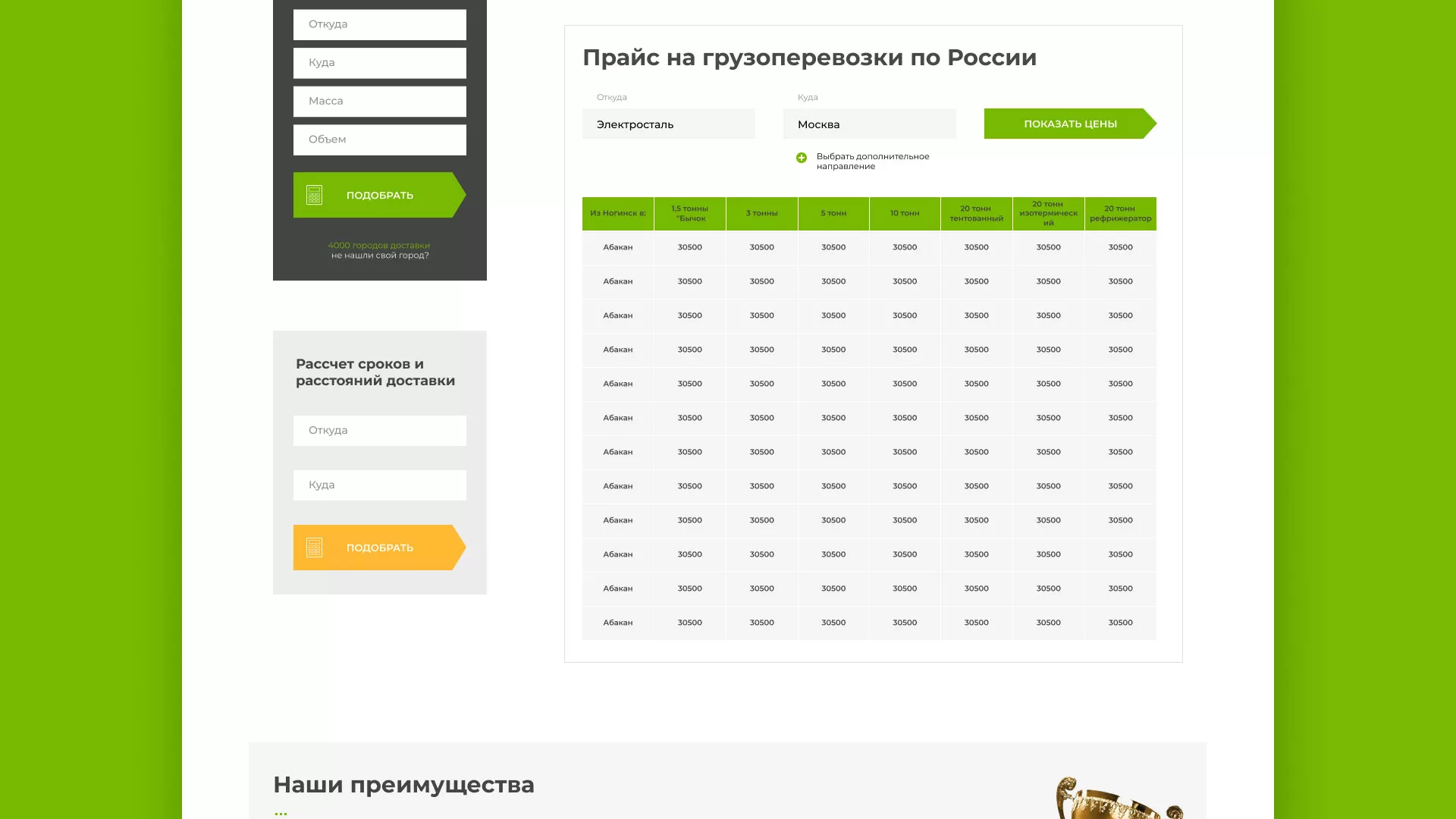 Разработка логотипа и сайта компании «Инком-Логистика» в Любиме