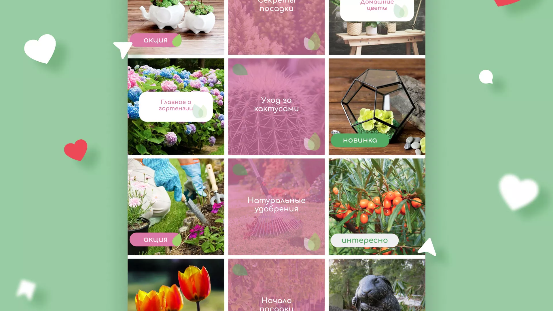 Разработка оформления профиля Instagram для магазина «Floraint» в Любиме