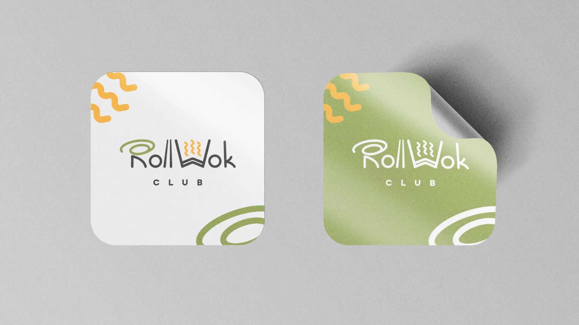 Разработка логотипа и фирменного стиля суши-бара «Roll Wok Club» в Любиме